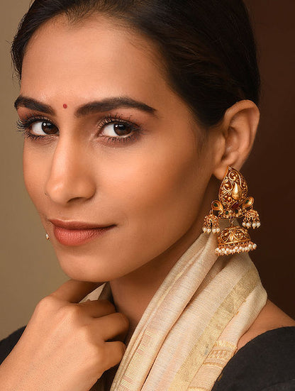 Amaara Gold Plated Jhumka Earrings