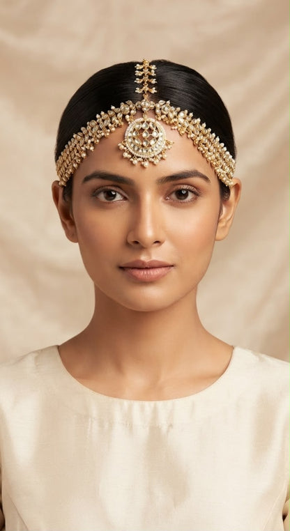Falguni Gold-Plated Polki Maathapati
