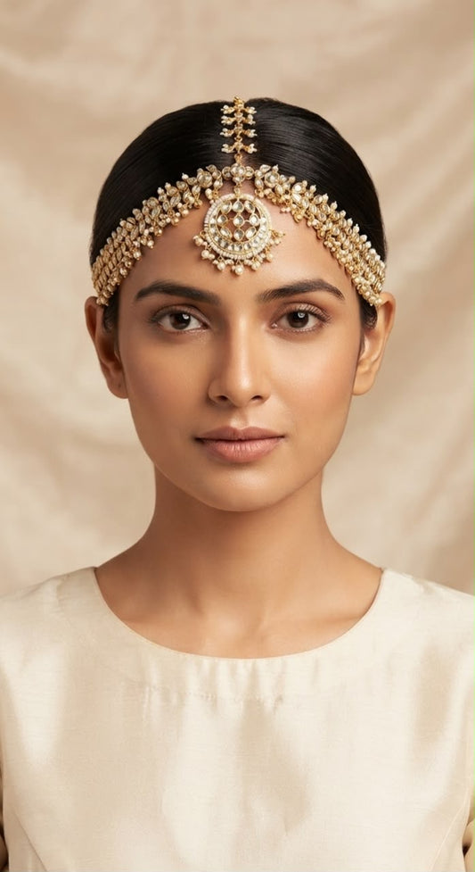 Falguni Gold-Plated Polki Maathapati
