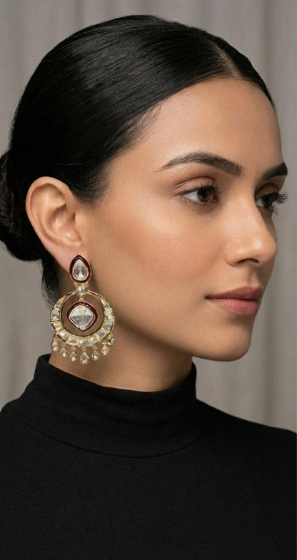 Falguni meenakari chandbali