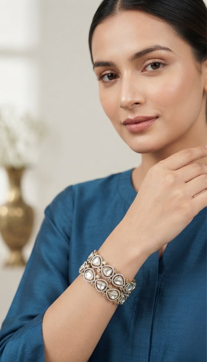 Anaah diamond and polki Bangles