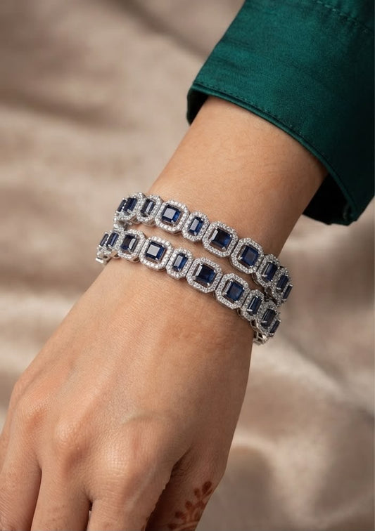 Asma Sapphire diamond bangles