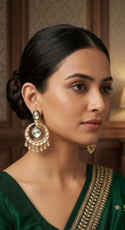 Falguni meenakari chandbali