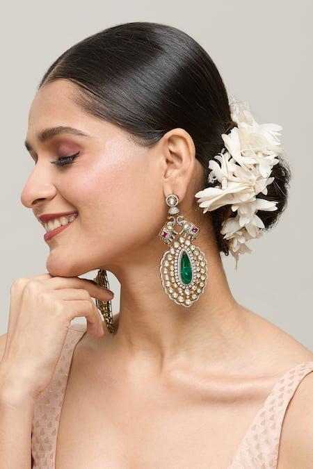 Lolita Polki and Coloured Earrings