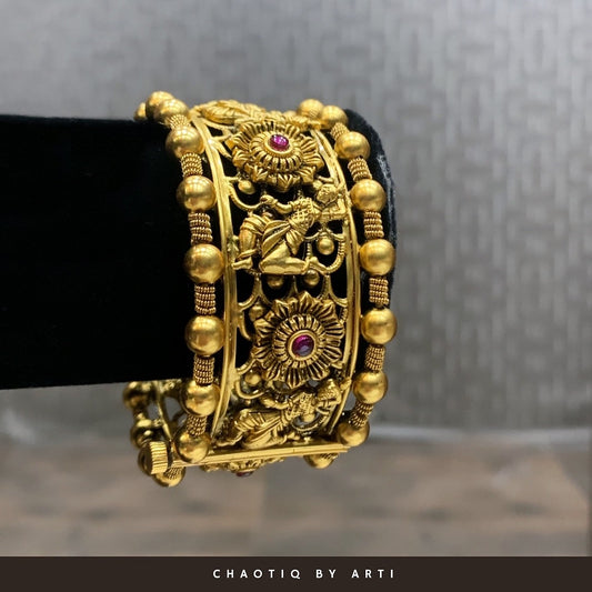 Handcrafted gold plated kada