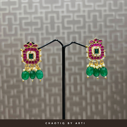 Veera Multi-coloured pearl choker set