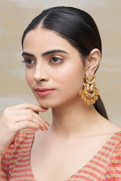 Meenakshi Gold Plated Earrings