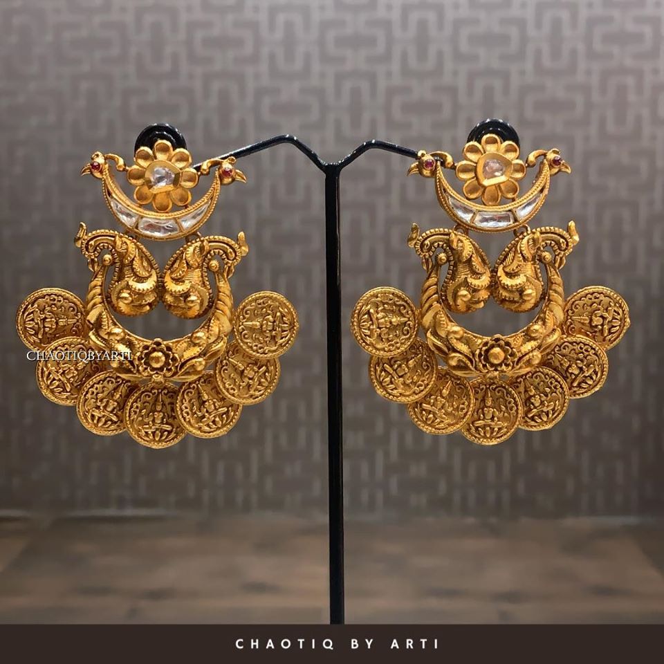 Meenakshi Gold Plated Earrings